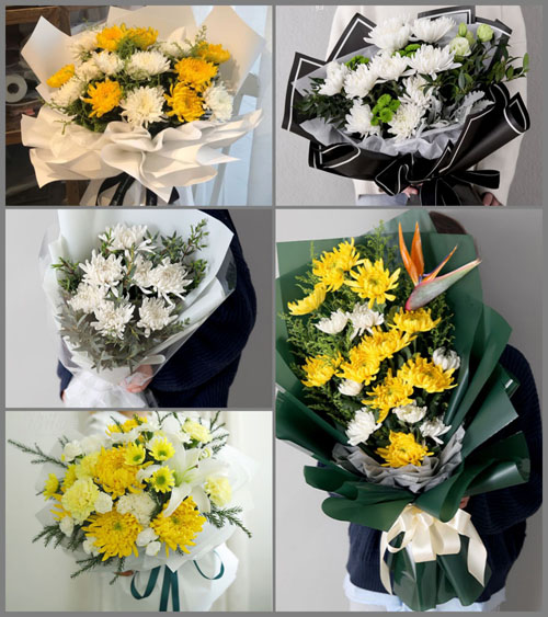 山西忻州静乐县中庄乡白事花束代送